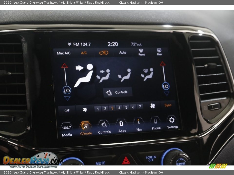 2020 Jeep Grand Cherokee Trailhawk 4x4 Bright White / Ruby Red/Black Photo #10