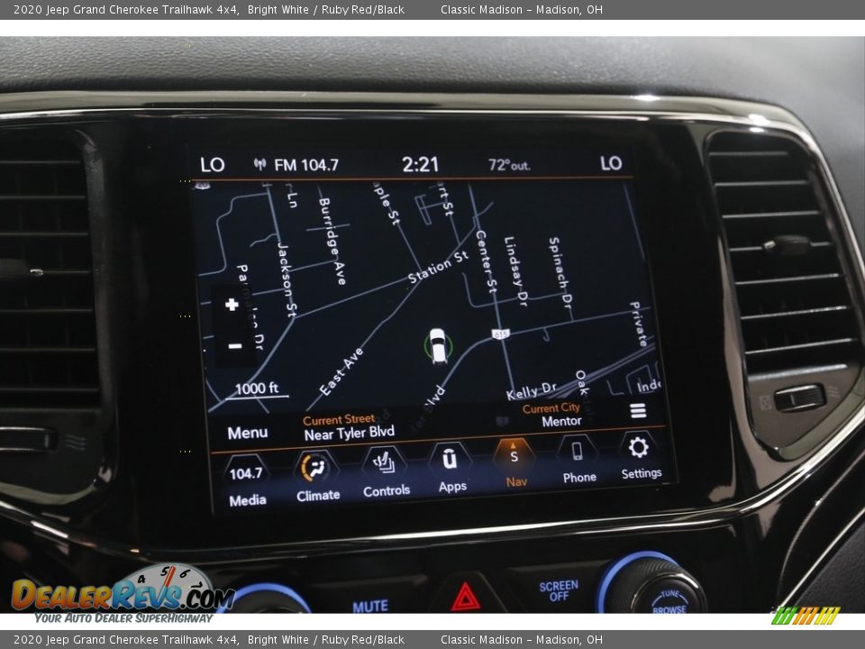 2020 Jeep Grand Cherokee Trailhawk 4x4 Bright White / Ruby Red/Black Photo #12