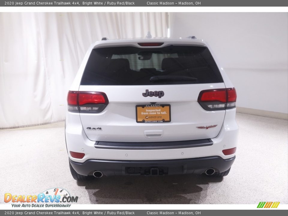 2020 Jeep Grand Cherokee Trailhawk 4x4 Bright White / Ruby Red/Black Photo #21