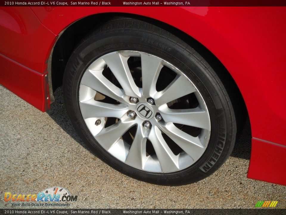 2010 Honda Accord EX-L V6 Coupe San Marino Red / Black Photo #4