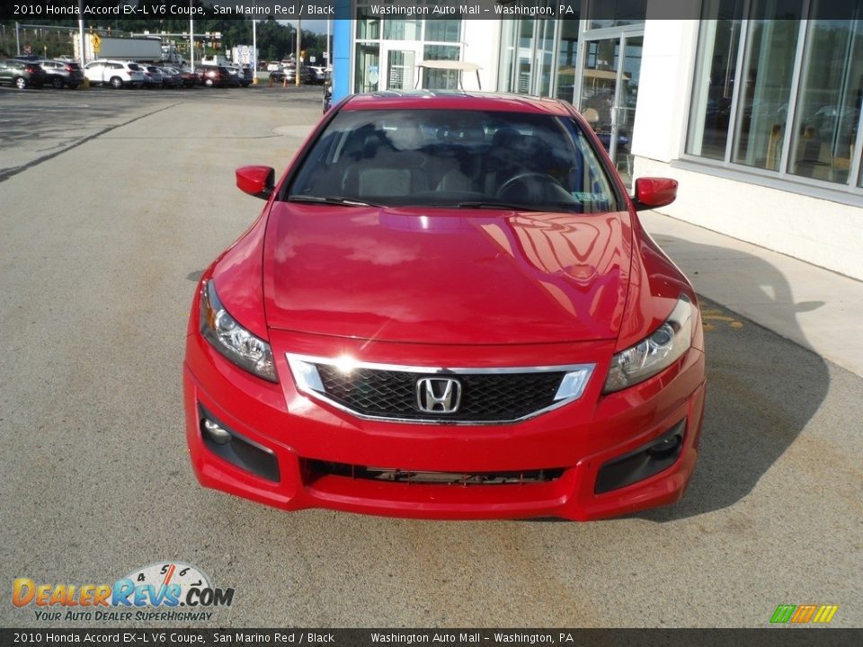 2010 Honda Accord EX-L V6 Coupe San Marino Red / Black Photo #5