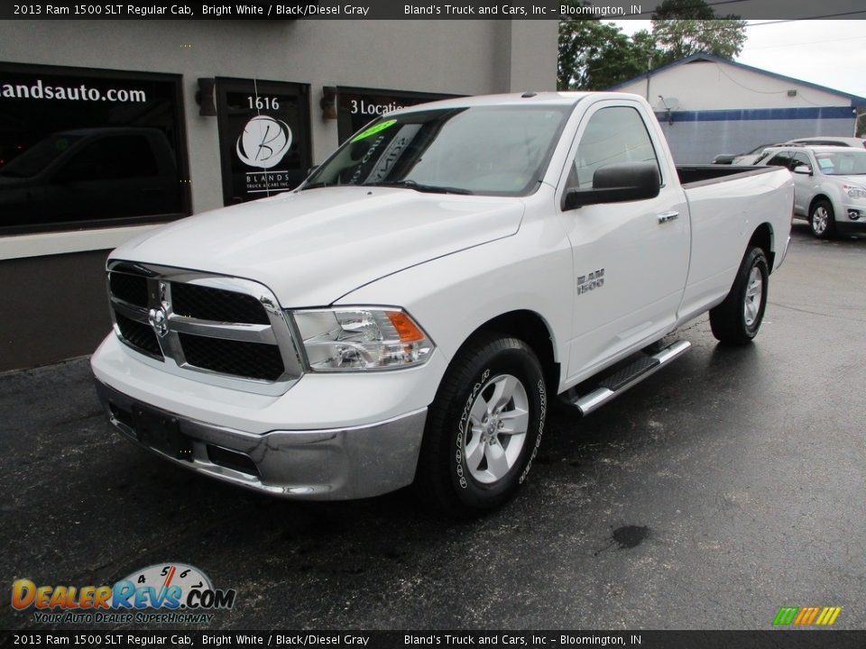 2013 Ram 1500 SLT Regular Cab Bright White / Black/Diesel Gray Photo #2