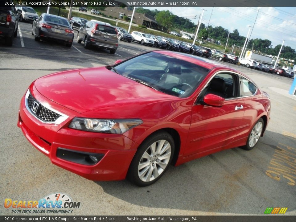 2010 Honda Accord EX-L V6 Coupe San Marino Red / Black Photo #6