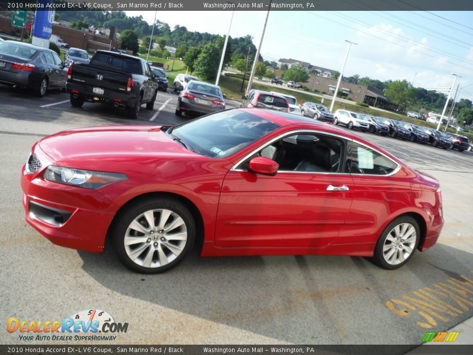 2010 Honda Accord EX-L V6 Coupe San Marino Red / Black Photo #7