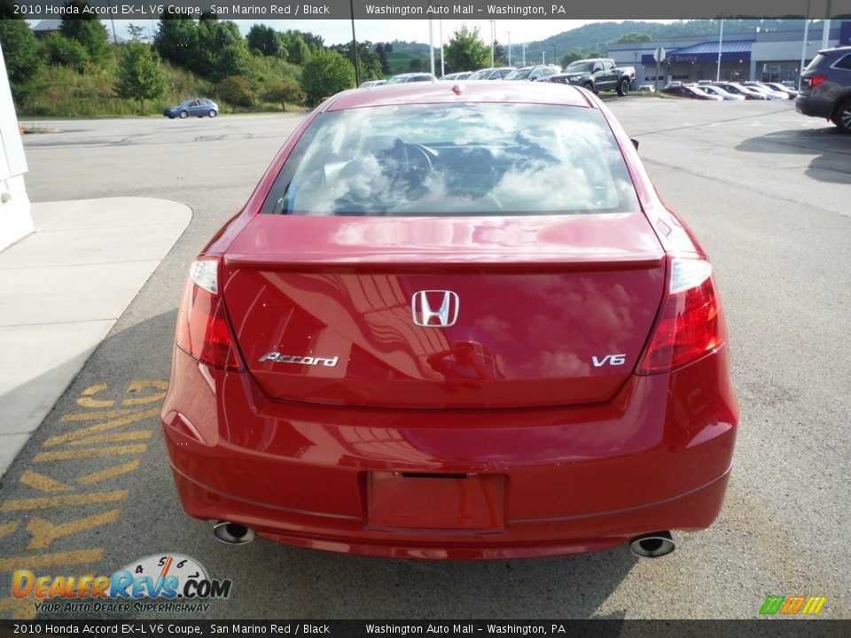 2010 Honda Accord EX-L V6 Coupe San Marino Red / Black Photo #9