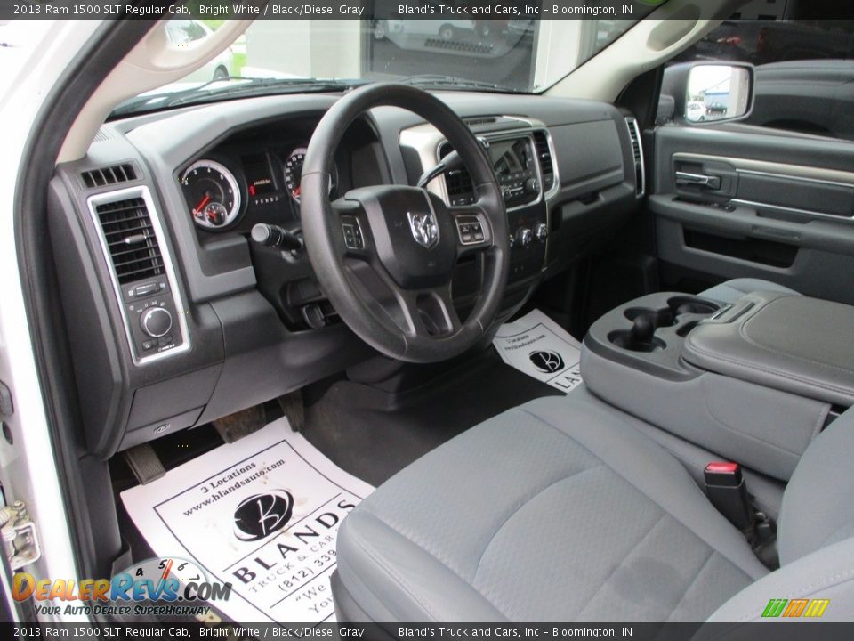 2013 Ram 1500 SLT Regular Cab Bright White / Black/Diesel Gray Photo #6