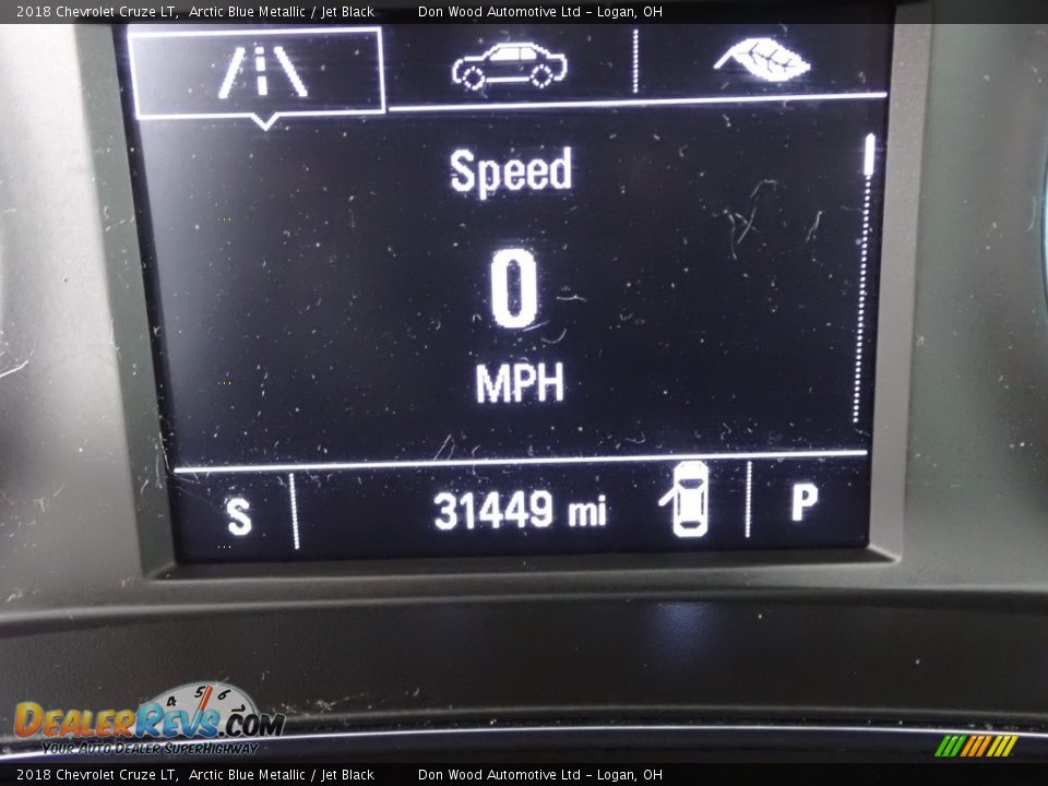 2018 Chevrolet Cruze LT Arctic Blue Metallic / Jet Black Photo #31
