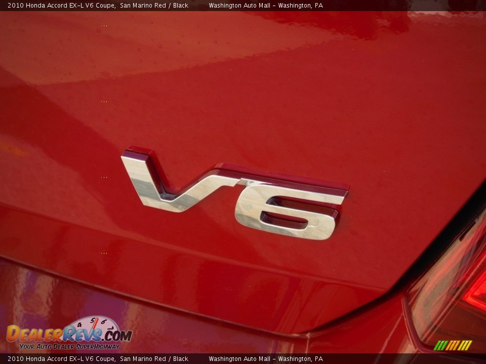 2010 Honda Accord EX-L V6 Coupe San Marino Red / Black Photo #11