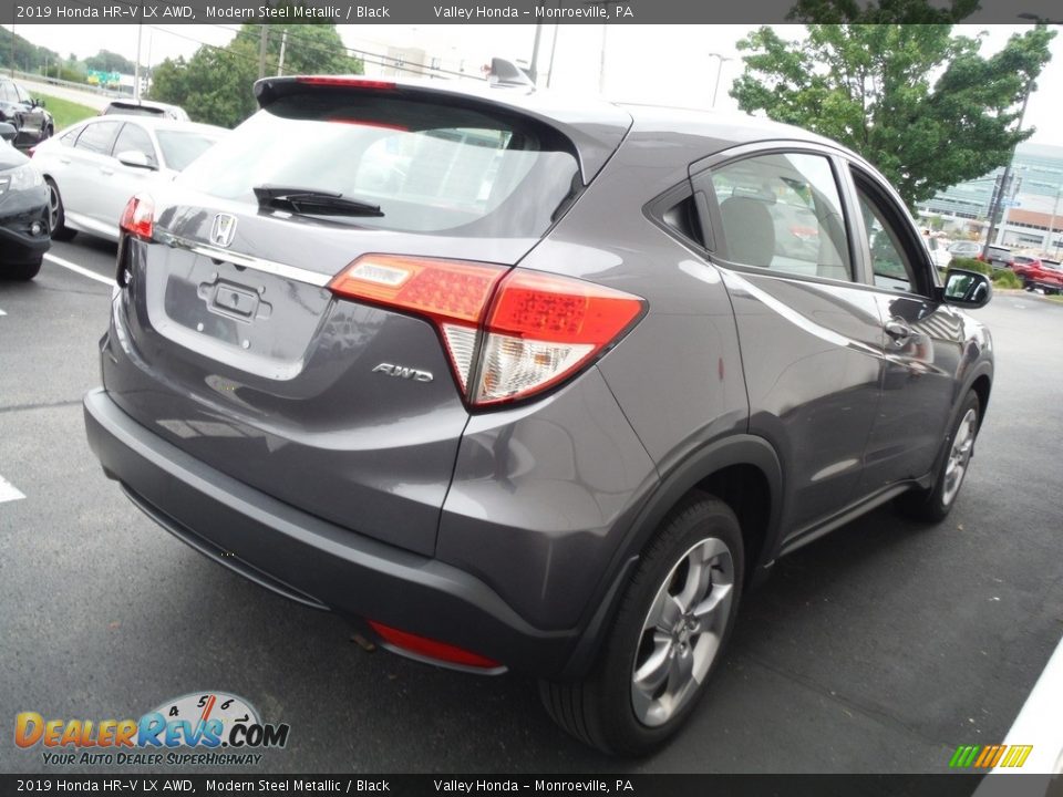 2019 Honda HR-V LX AWD Modern Steel Metallic / Black Photo #7