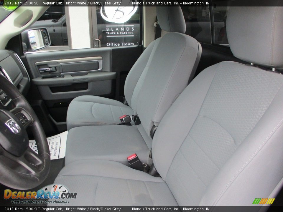 2013 Ram 1500 SLT Regular Cab Bright White / Black/Diesel Gray Photo #8