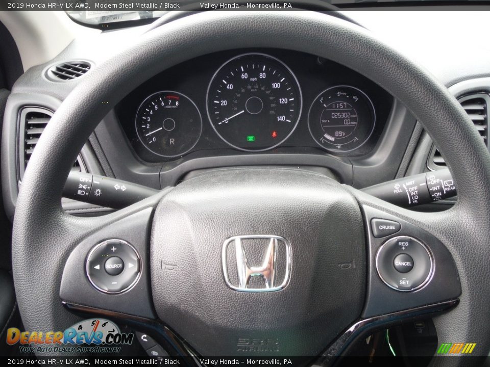 2019 Honda HR-V LX AWD Modern Steel Metallic / Black Photo #21