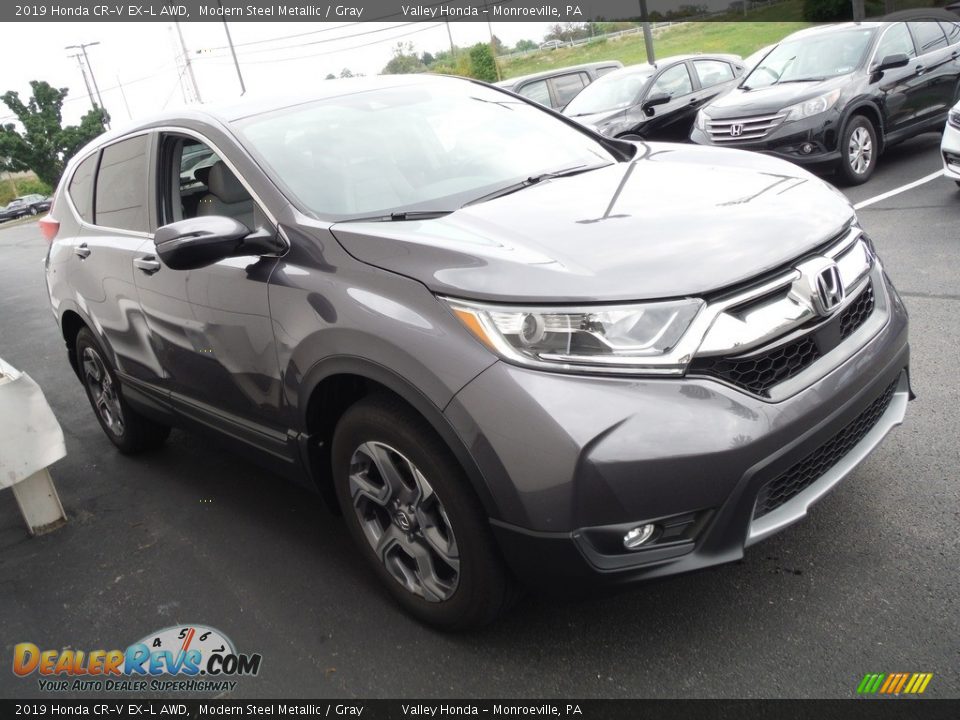2019 Honda CR-V EX-L AWD Modern Steel Metallic / Gray Photo #6