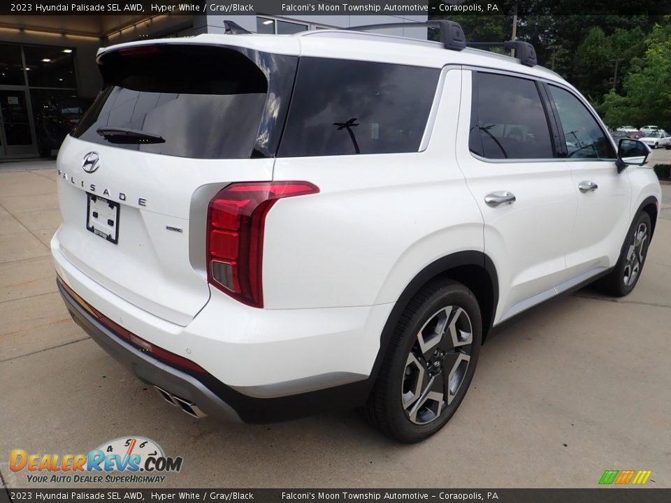 2023 Hyundai Palisade SEL AWD Hyper White / Gray/Black Photo #2