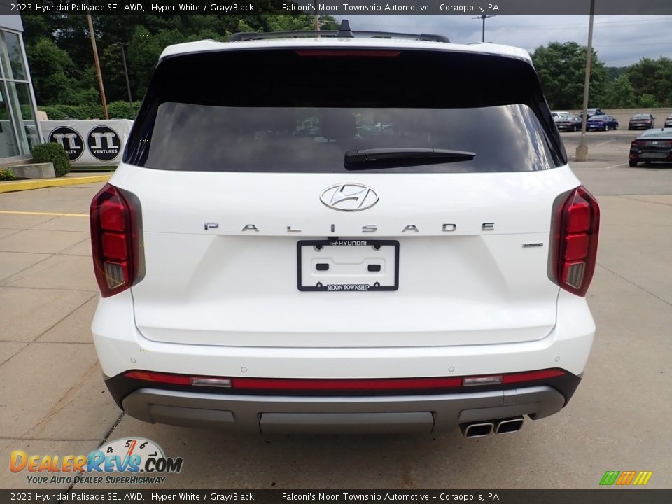 2023 Hyundai Palisade SEL AWD Hyper White / Gray/Black Photo #3