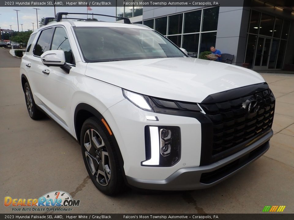 2023 Hyundai Palisade SEL AWD Hyper White / Gray/Black Photo #9