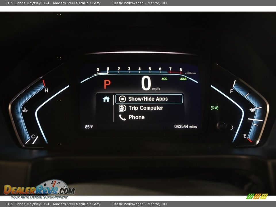 2019 Honda Odyssey EX-L Modern Steel Metallic / Gray Photo #8