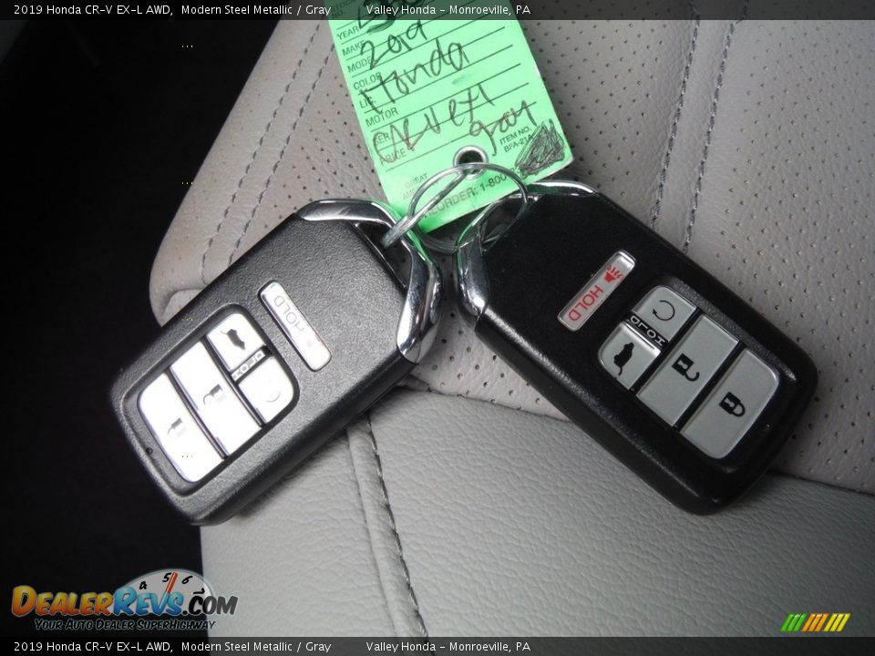 2019 Honda CR-V EX-L AWD Modern Steel Metallic / Gray Photo #32
