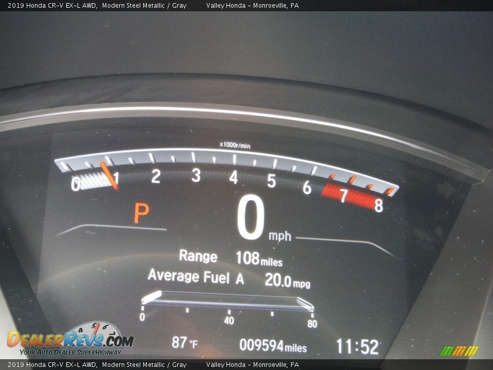 2019 Honda CR-V EX-L AWD Modern Steel Metallic / Gray Photo #35