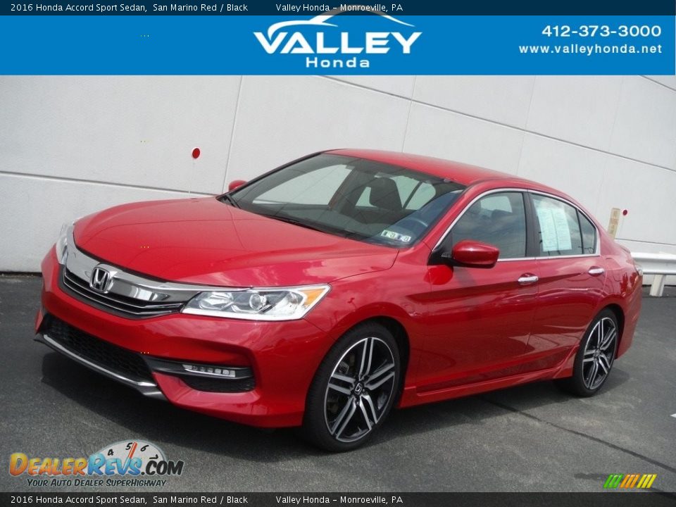 2016 Honda Accord Sport Sedan San Marino Red / Black Photo #1