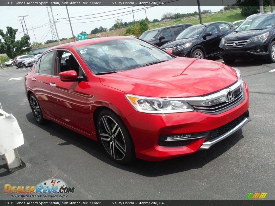 2016 Honda Accord Sport Sedan San Marino Red / Black Photo #5