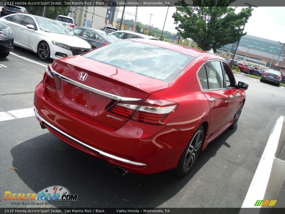 2016 Honda Accord Sport Sedan San Marino Red / Black Photo #6