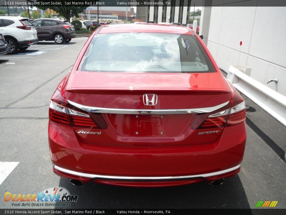2016 Honda Accord Sport Sedan San Marino Red / Black Photo #7