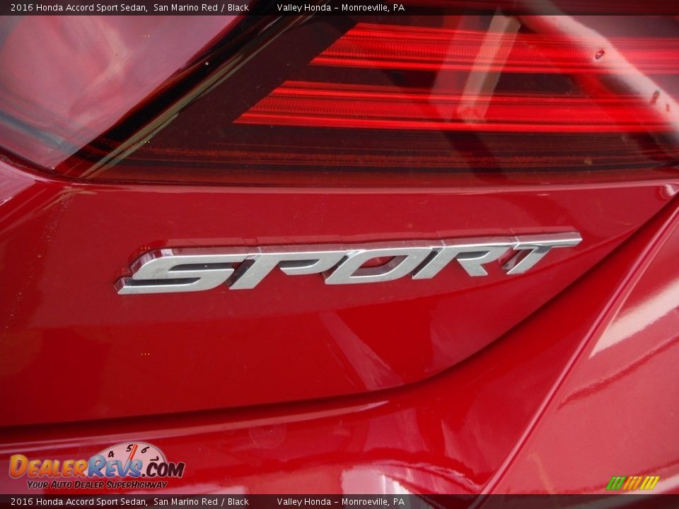 2016 Honda Accord Sport Sedan San Marino Red / Black Photo #8