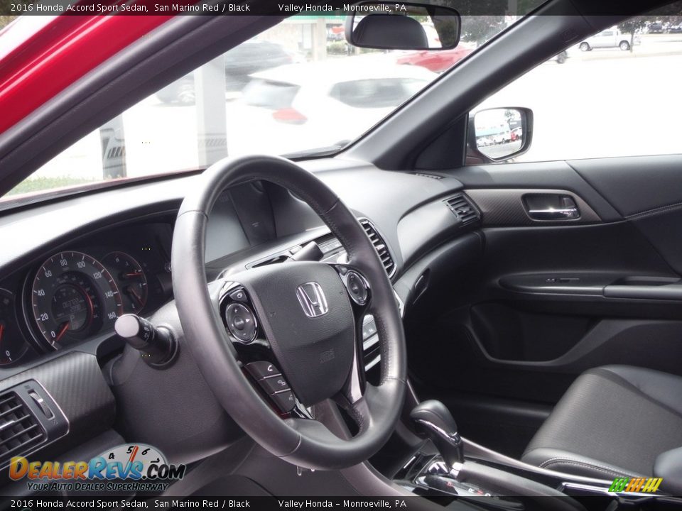 2016 Honda Accord Sport Sedan San Marino Red / Black Photo #9