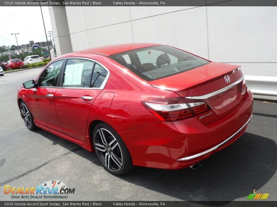 2016 Honda Accord Sport Sedan San Marino Red / Black Photo #10