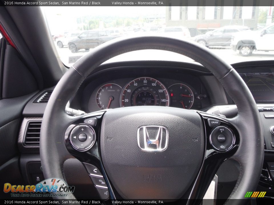 2016 Honda Accord Sport Sedan San Marino Red / Black Photo #20