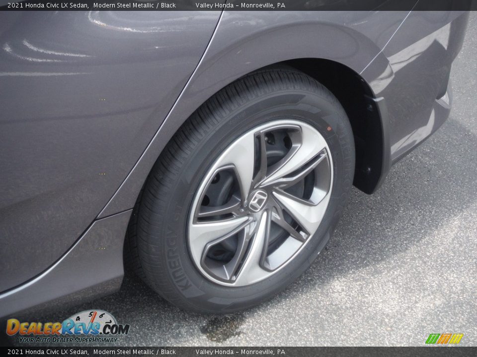 2021 Honda Civic LX Sedan Modern Steel Metallic / Black Photo #3