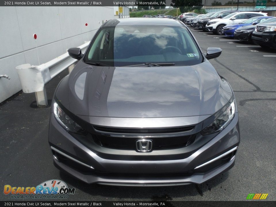 2021 Honda Civic LX Sedan Modern Steel Metallic / Black Photo #4