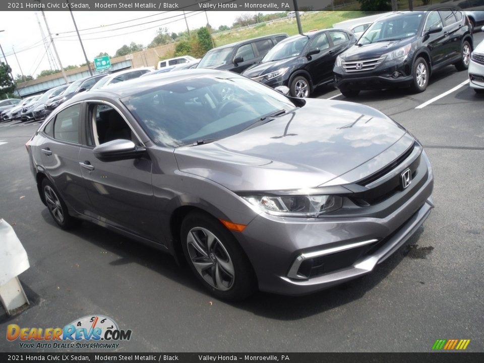 2021 Honda Civic LX Sedan Modern Steel Metallic / Black Photo #5