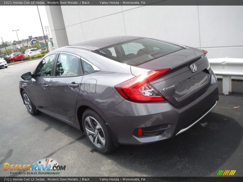 2021 Honda Civic LX Sedan Modern Steel Metallic / Black Photo #8