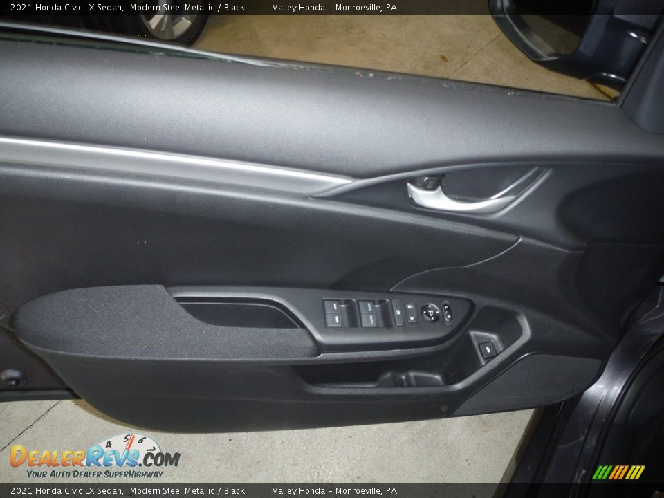 2021 Honda Civic LX Sedan Modern Steel Metallic / Black Photo #9