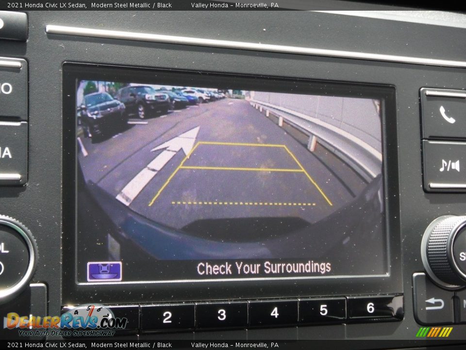 2021 Honda Civic LX Sedan Modern Steel Metallic / Black Photo #14