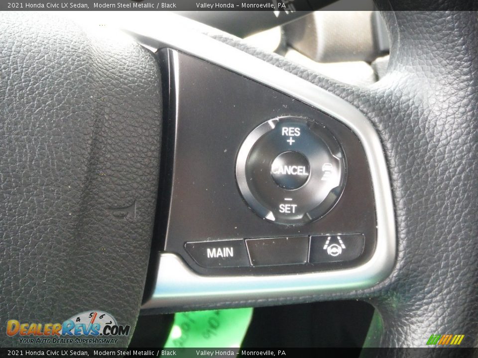 2021 Honda Civic LX Sedan Modern Steel Metallic / Black Photo #17