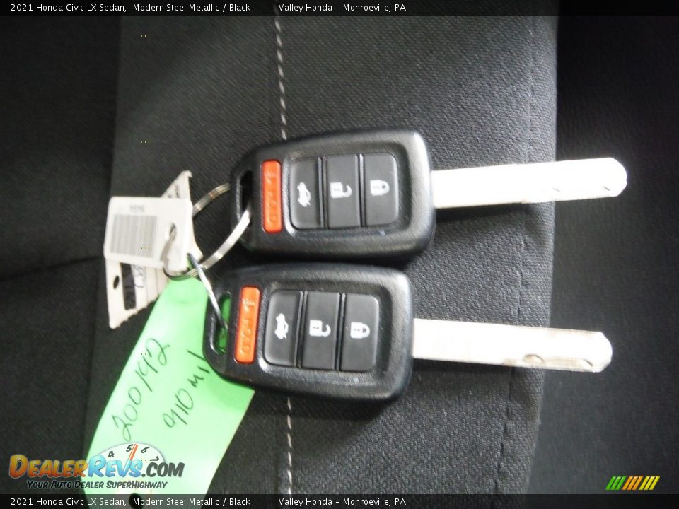 2021 Honda Civic LX Sedan Modern Steel Metallic / Black Photo #24