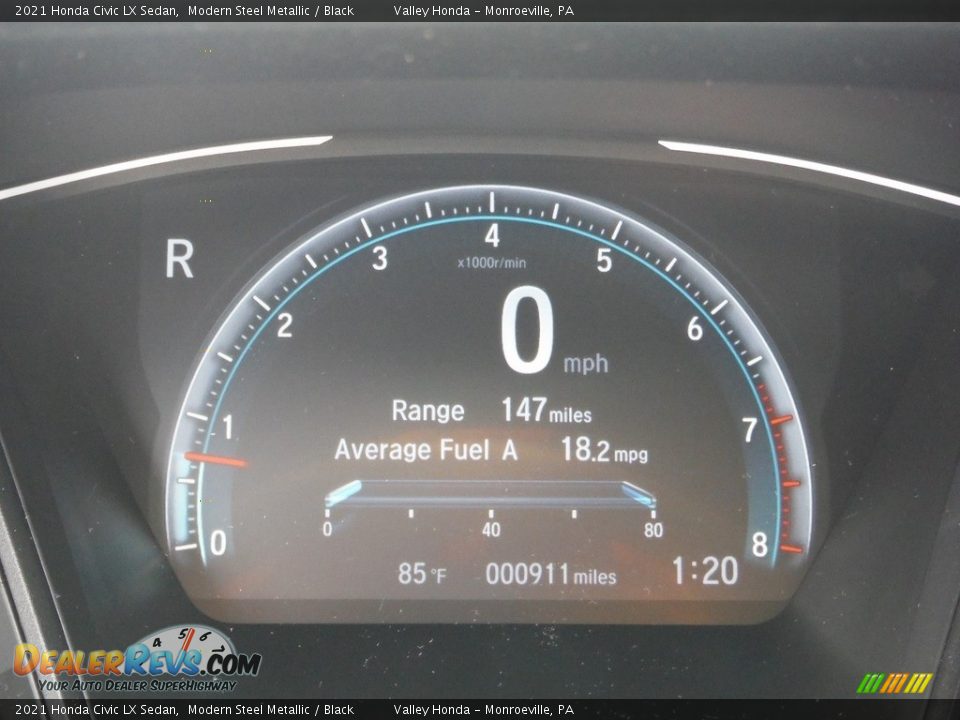 2021 Honda Civic LX Sedan Modern Steel Metallic / Black Photo #26