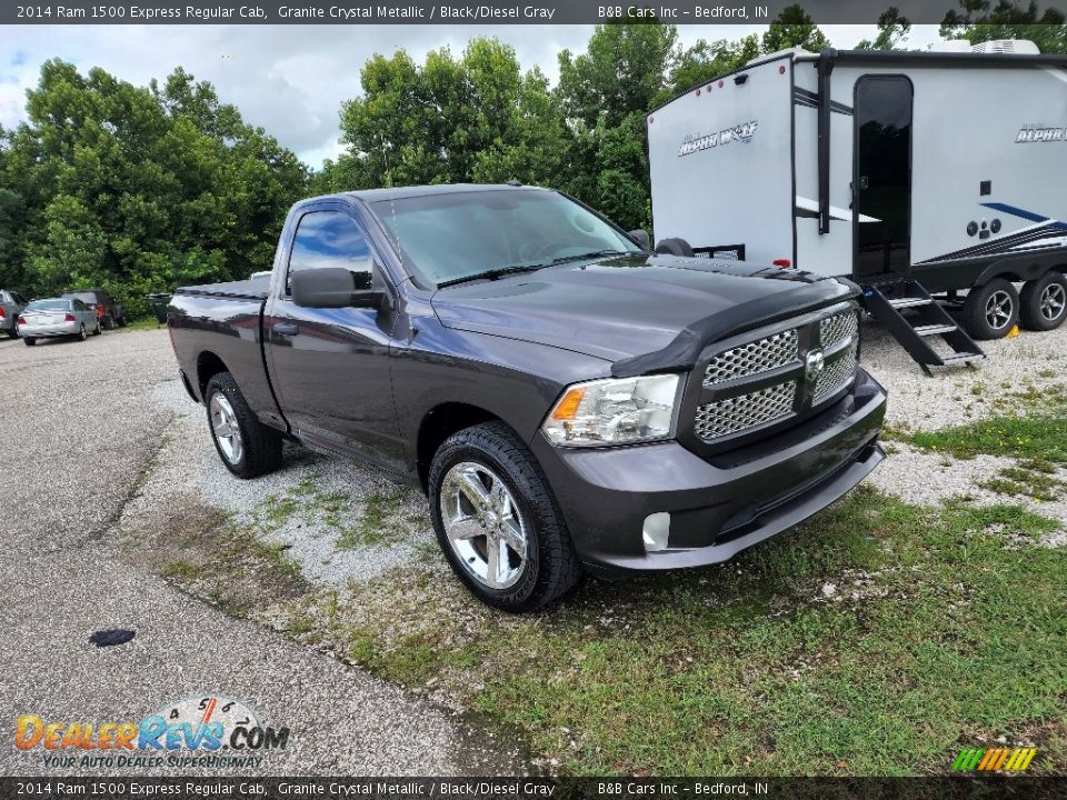 2014 Ram 1500 Express Regular Cab Granite Crystal Metallic / Black/Diesel Gray Photo #2