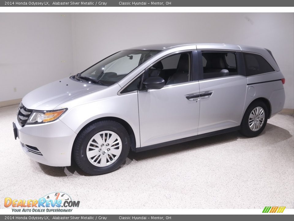 2014 Honda Odyssey LX Alabaster Silver Metallic / Gray Photo #3