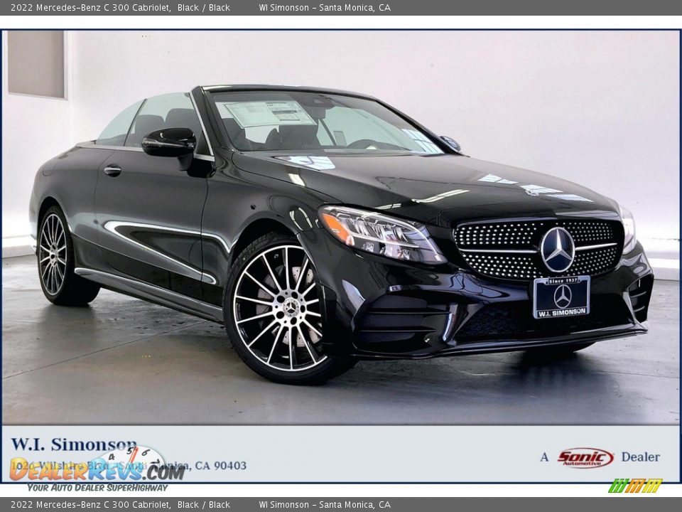 2022 Mercedes-Benz C 300 Cabriolet Black / Black Photo #1