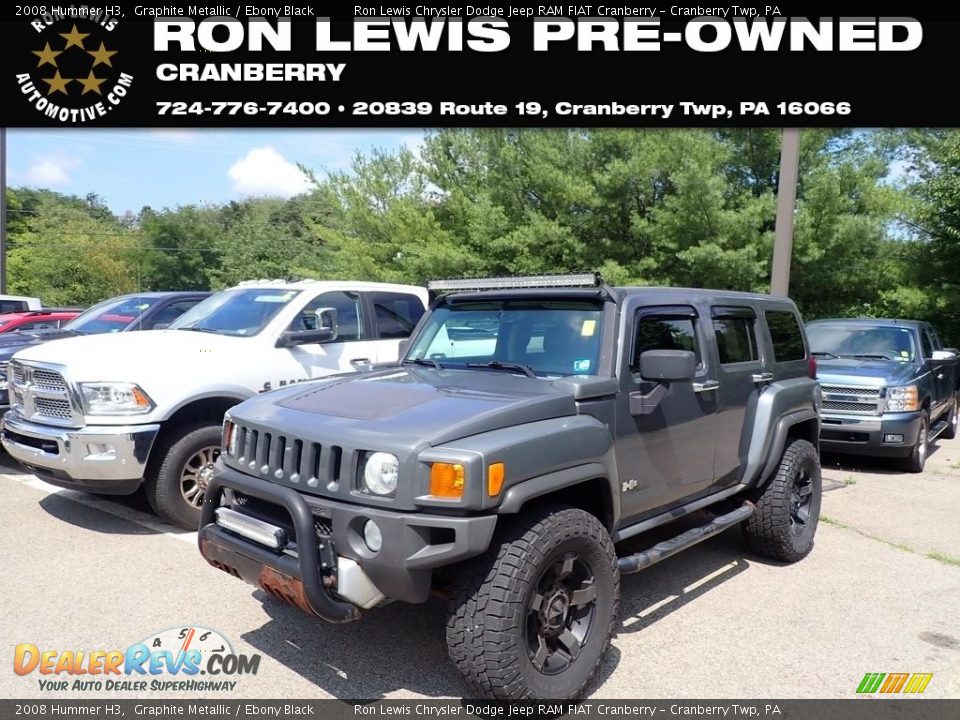 2008 Hummer H3 Graphite Metallic / Ebony Black Photo #1