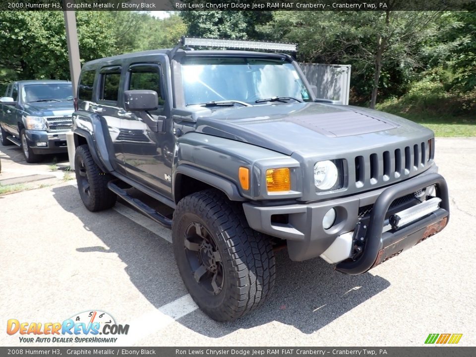 2008 Hummer H3 Graphite Metallic / Ebony Black Photo #3