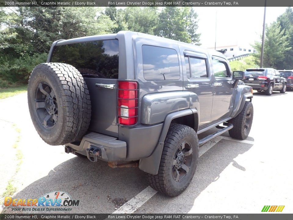 2008 Hummer H3 Graphite Metallic / Ebony Black Photo #4