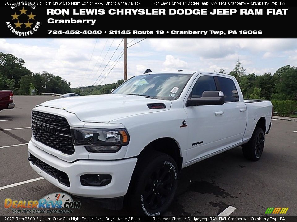 2022 Ram 2500 Big Horn Crew Cab Night Edition 4x4 Bright White / Black Photo #1