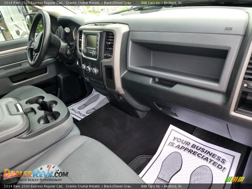 2014 Ram 1500 Express Regular Cab Granite Crystal Metallic / Black/Diesel Gray Photo #23