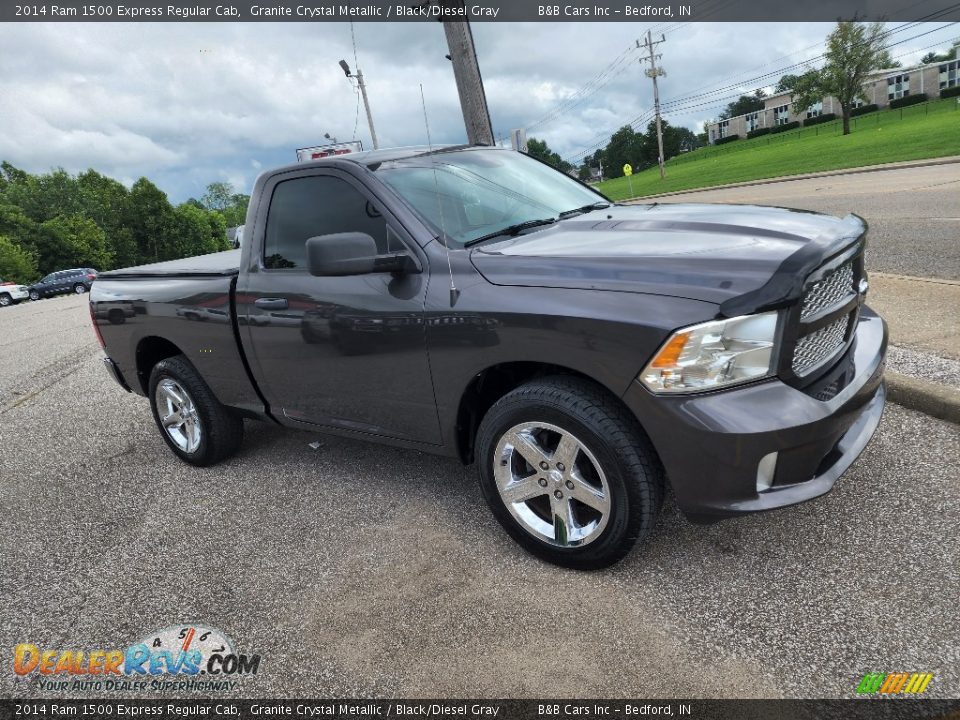 2014 Ram 1500 Express Regular Cab Granite Crystal Metallic / Black/Diesel Gray Photo #28