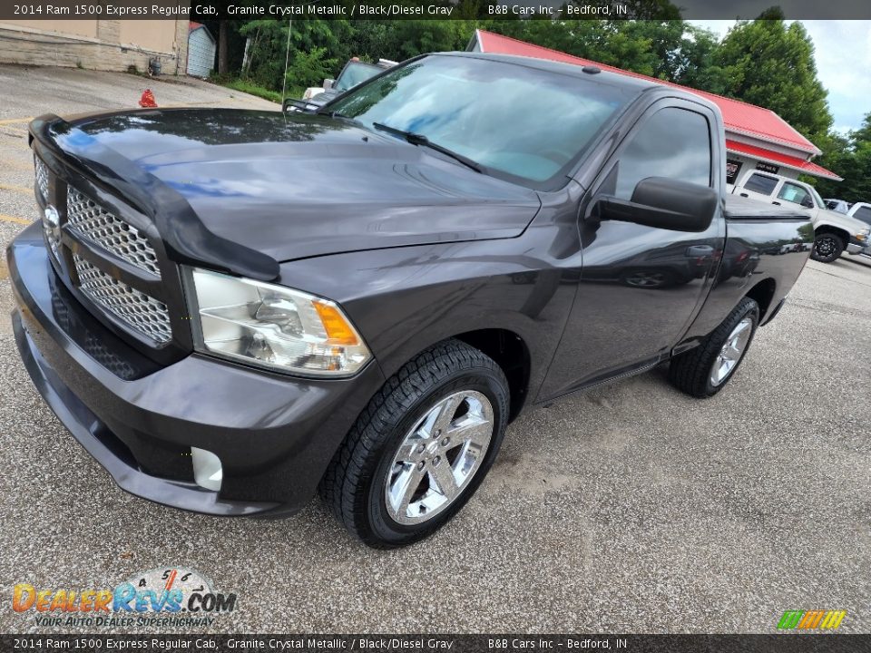 2014 Ram 1500 Express Regular Cab Granite Crystal Metallic / Black/Diesel Gray Photo #29