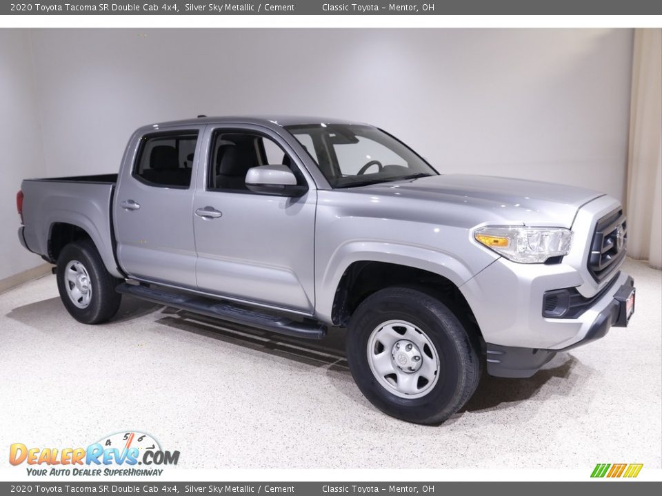 2020 Toyota Tacoma SR Double Cab 4x4 Silver Sky Metallic / Cement Photo #1